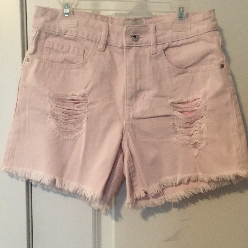 ONLY Ballet Pink Distressed Jean Shorts | NWOT